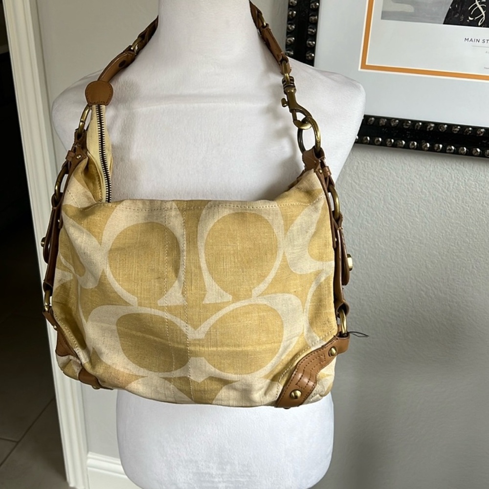 Coach Signature C Canvas Yellow Purse